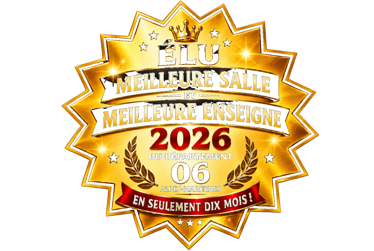 Élu meilleure salle et meilleure enseigne 2026 — Alpes-Maritimes